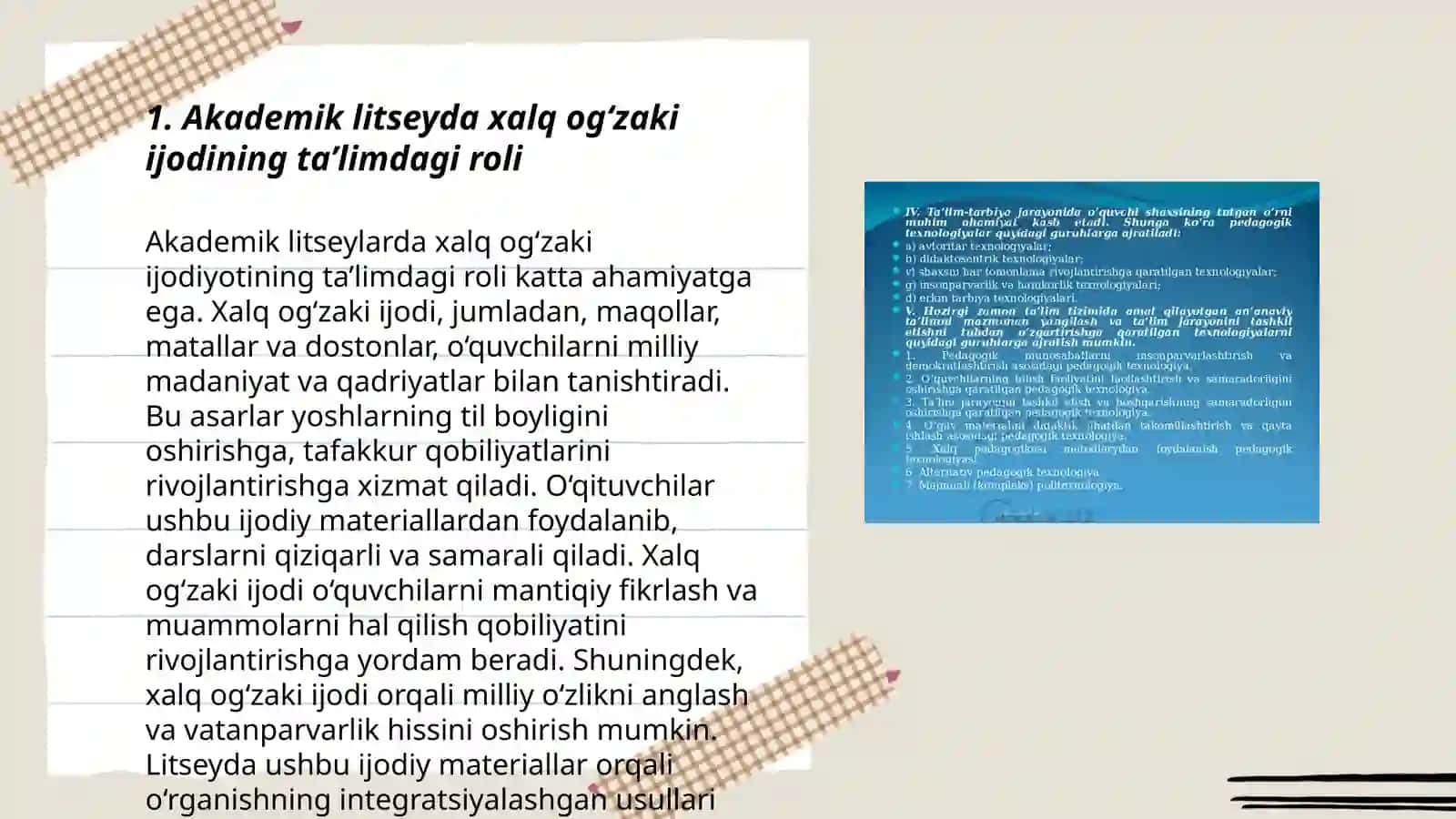 Akademik litseylarda xalq oģzaki ijodi fanining òziga xos tamoyillari 3