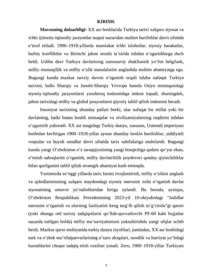 TURKIYA 1900–1918-YILLARDA 3