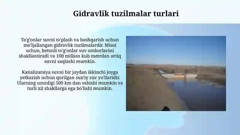 Gidravlik tuzilmalarda suv oqimini boshqarish va xavfsizlikmasalalari 3