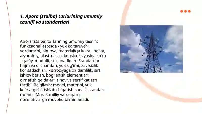 Apora (stalba) turlari va ularni standartlari 3