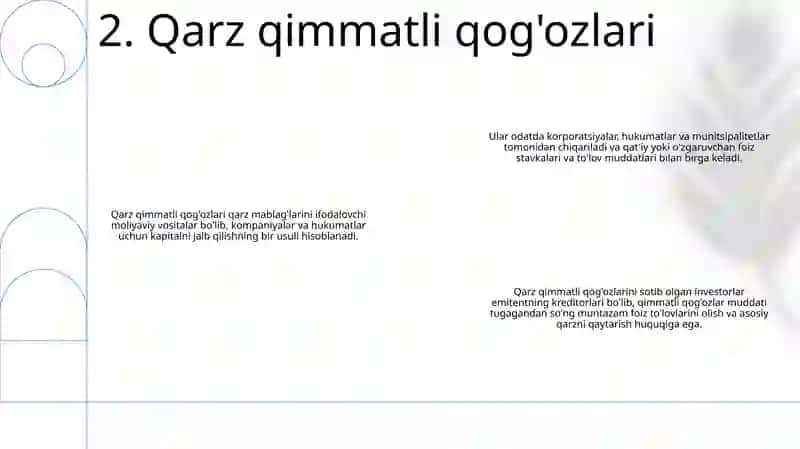Bazaviy (Qarz Va Ulush Munosabatlarini Ifodalovchi) Qimmatli Qog'Ozlar 3
