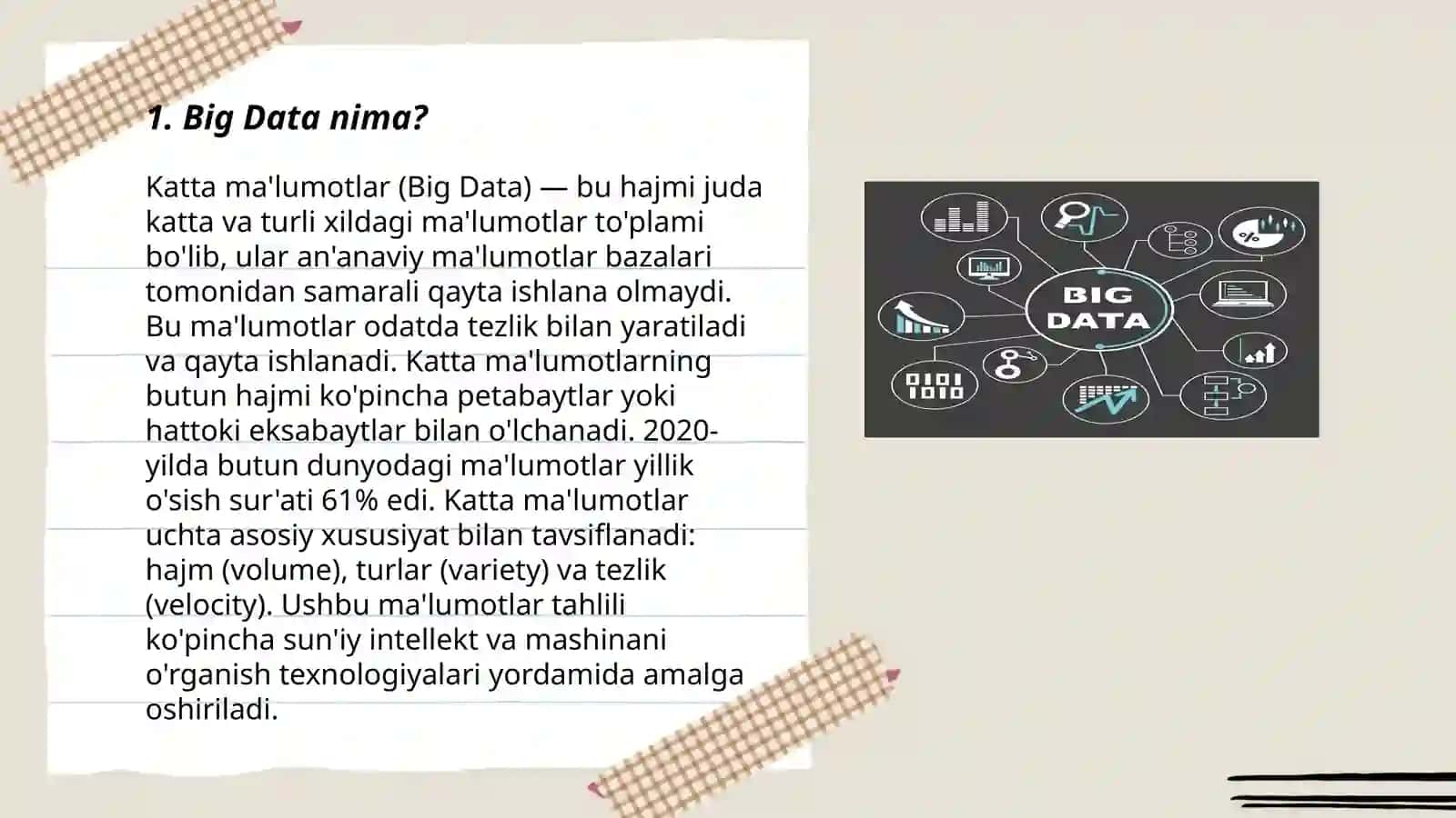 Fintexda BIGDATA tushunchasi va undan foydalanish imkoniyatlari 3