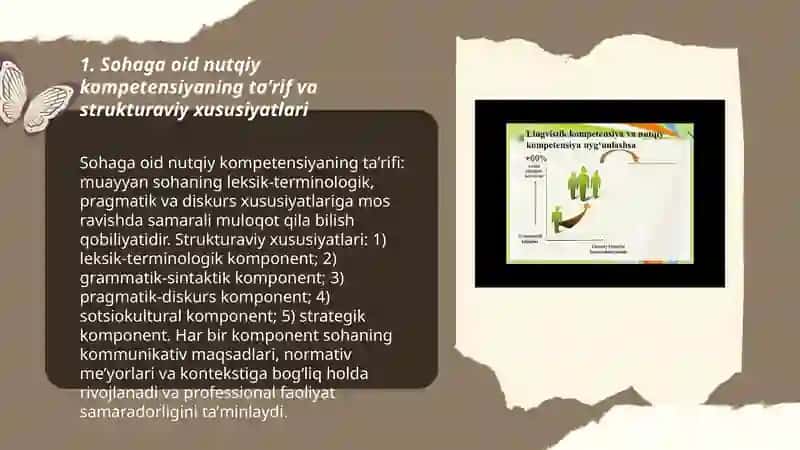 Sohaga oid nutqiy kompetensiyaning oʻziga xosligi 3