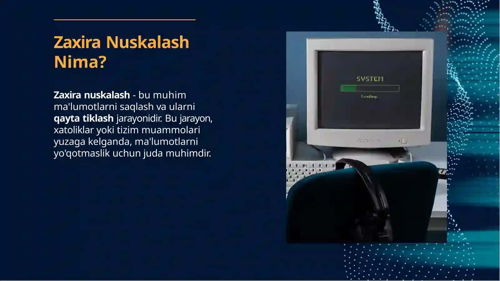 Windows OTda Zaxira Nuskalashni (Backup and Restore) amalga oshirish 3