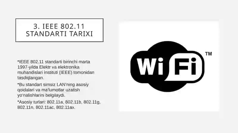 Simsiz tarmoq. IEEE 802.11b xususiyatlari 3