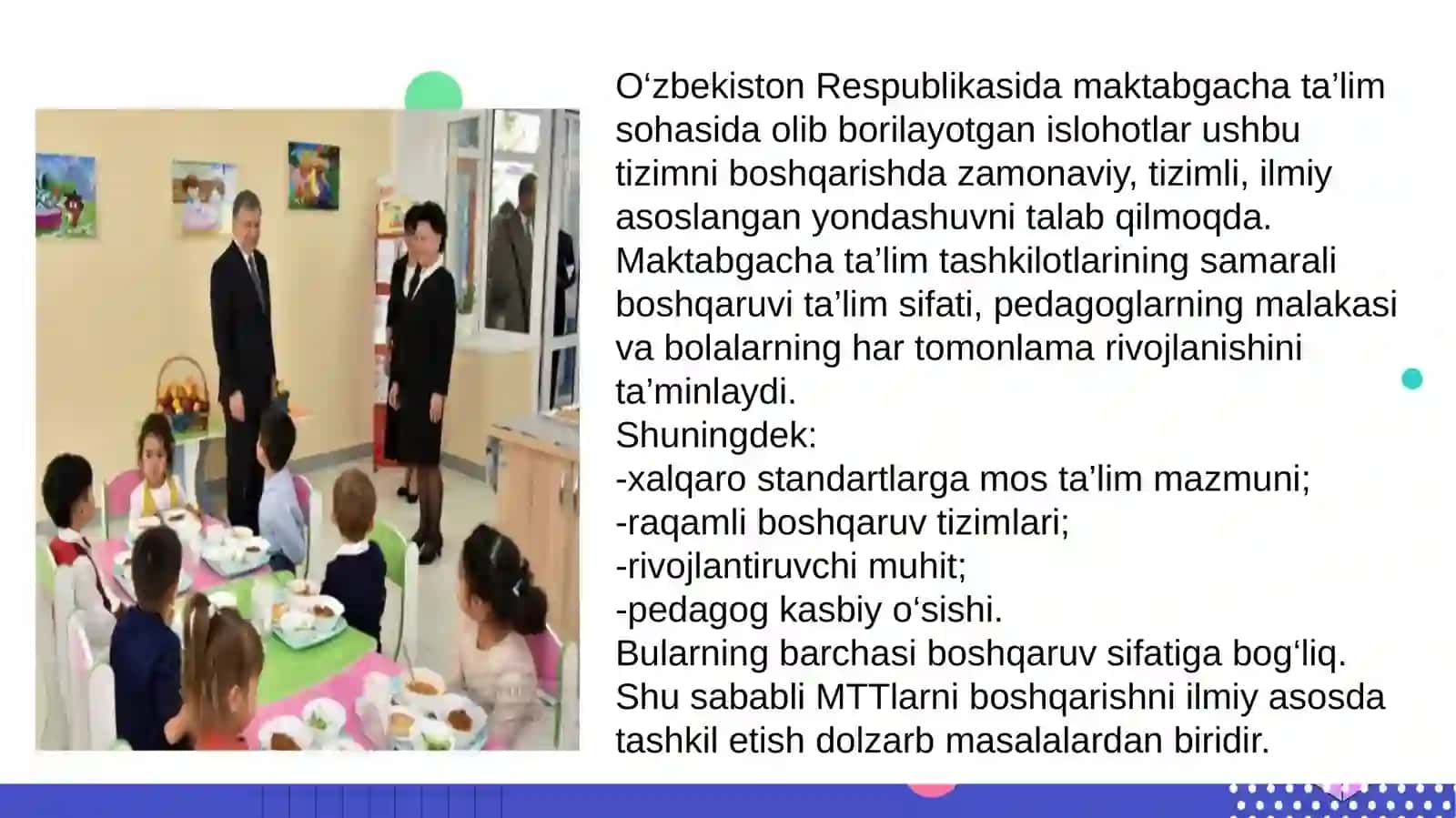 Maktabgacha ta’lim tashkilotlarini boshqarish slayd 3