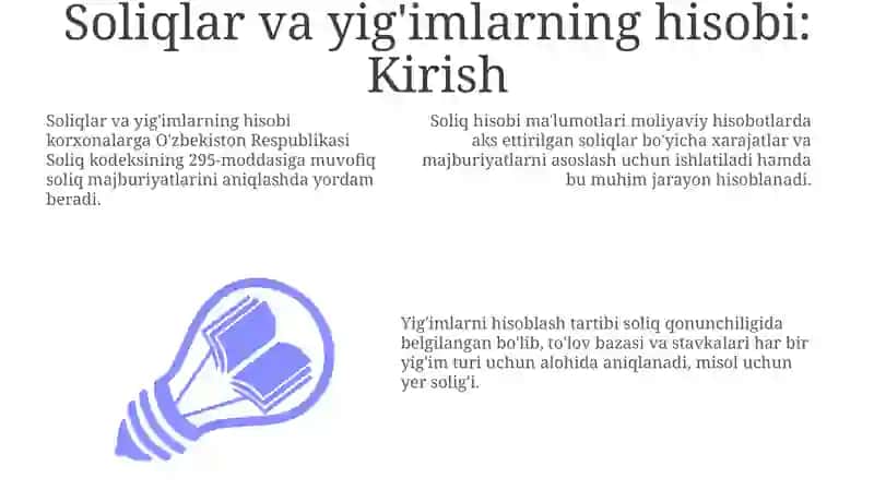 Soliqlar va yig'imlarni hisoblash asoslari 3