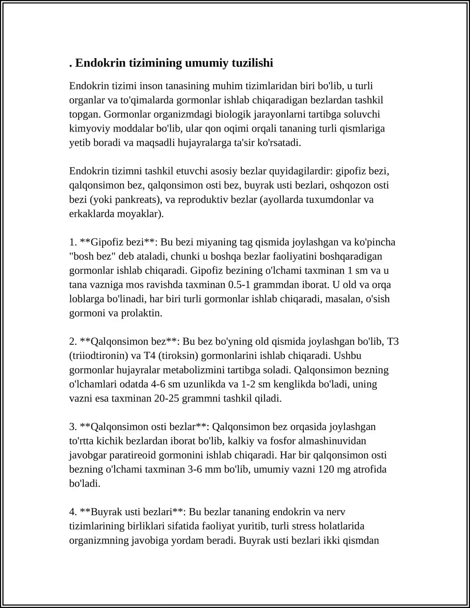BOLALARDA ENDOKRIN TIZIMINING ANATOMOFIZOLOGIK XUSUSIYATLARI, TEKSHIRISH USULLARI 3