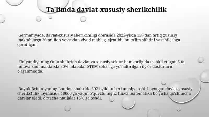Xorijiy mamlakatlarda ta'lim taraqqiyotining asosiy yo'nalishlari va ilg'or xorijiy tajribalar 3