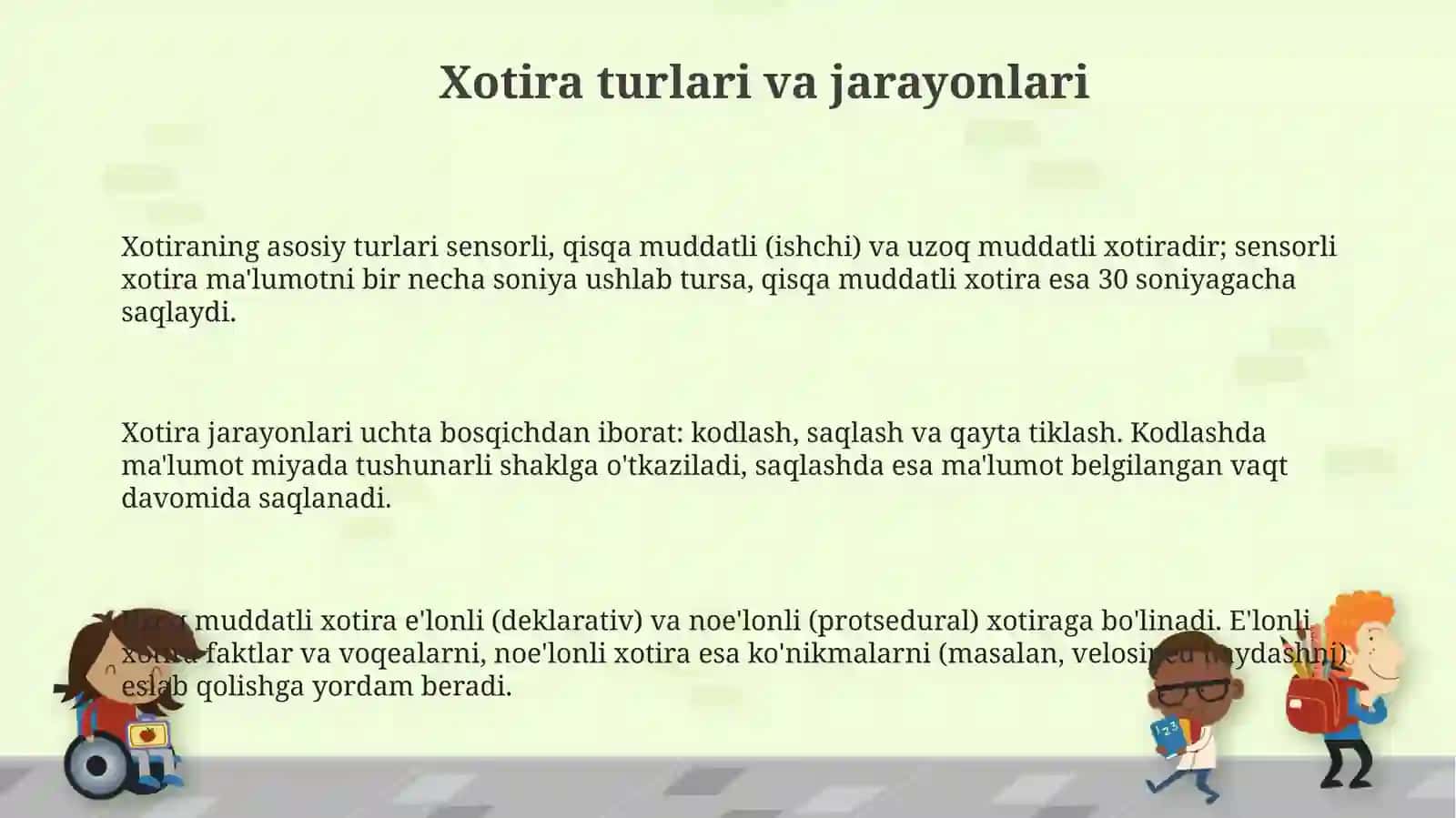Xotira haqida umumiy tushuncha 3