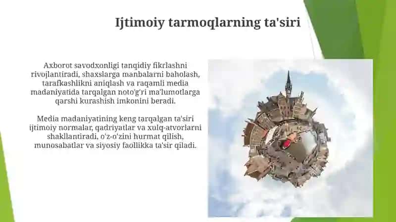 Axborot matnlari bilan ishlash va media madaniyat 3