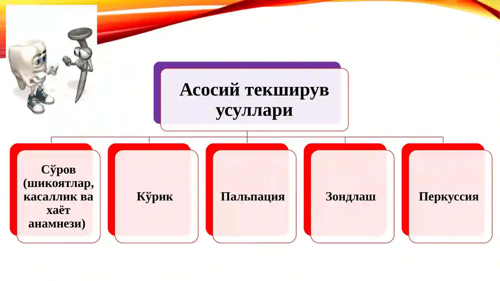 Терапевтик стоматология клиникасида беморларни текшириш усуллари 3