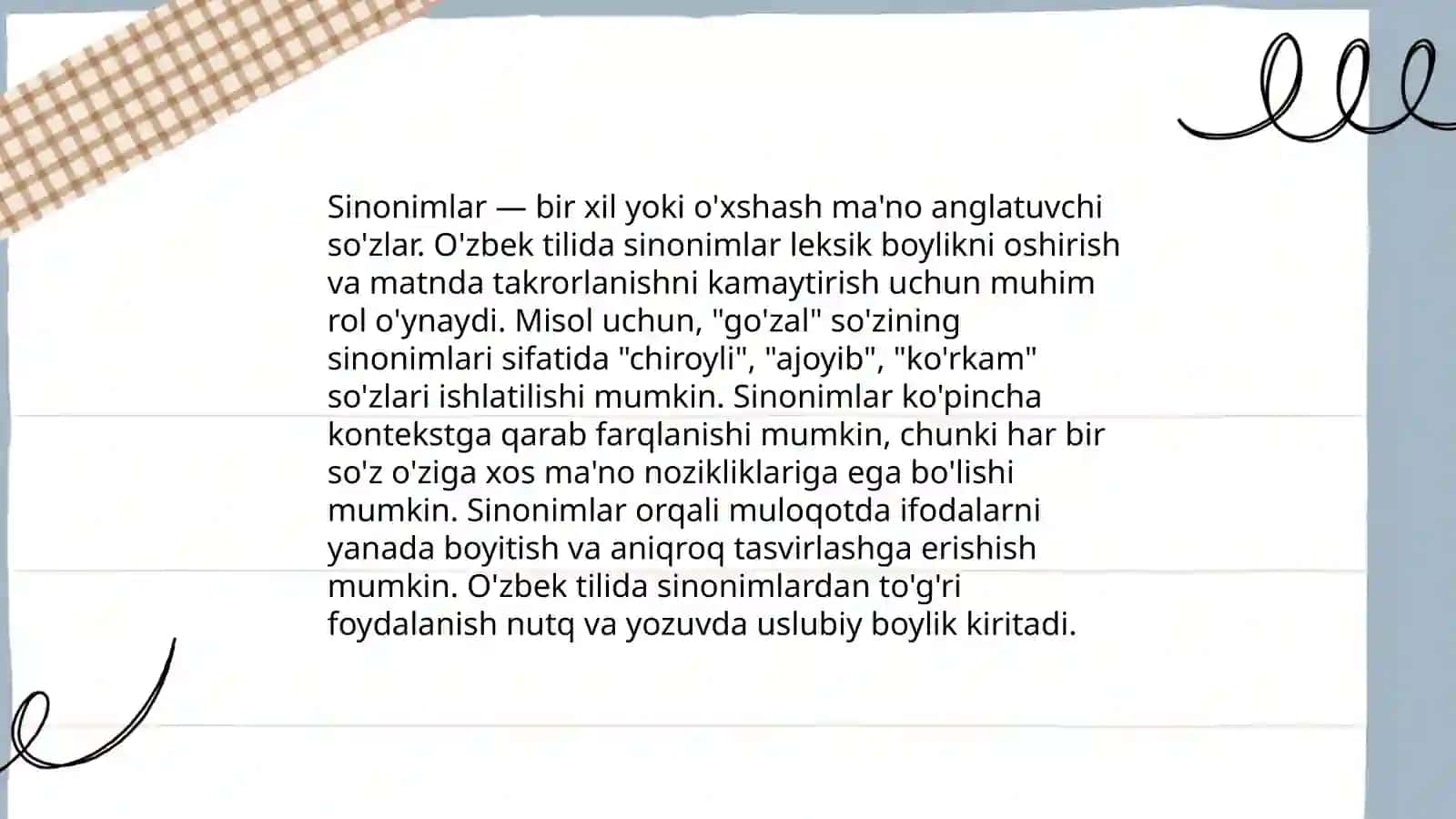 Sinonimlar 3