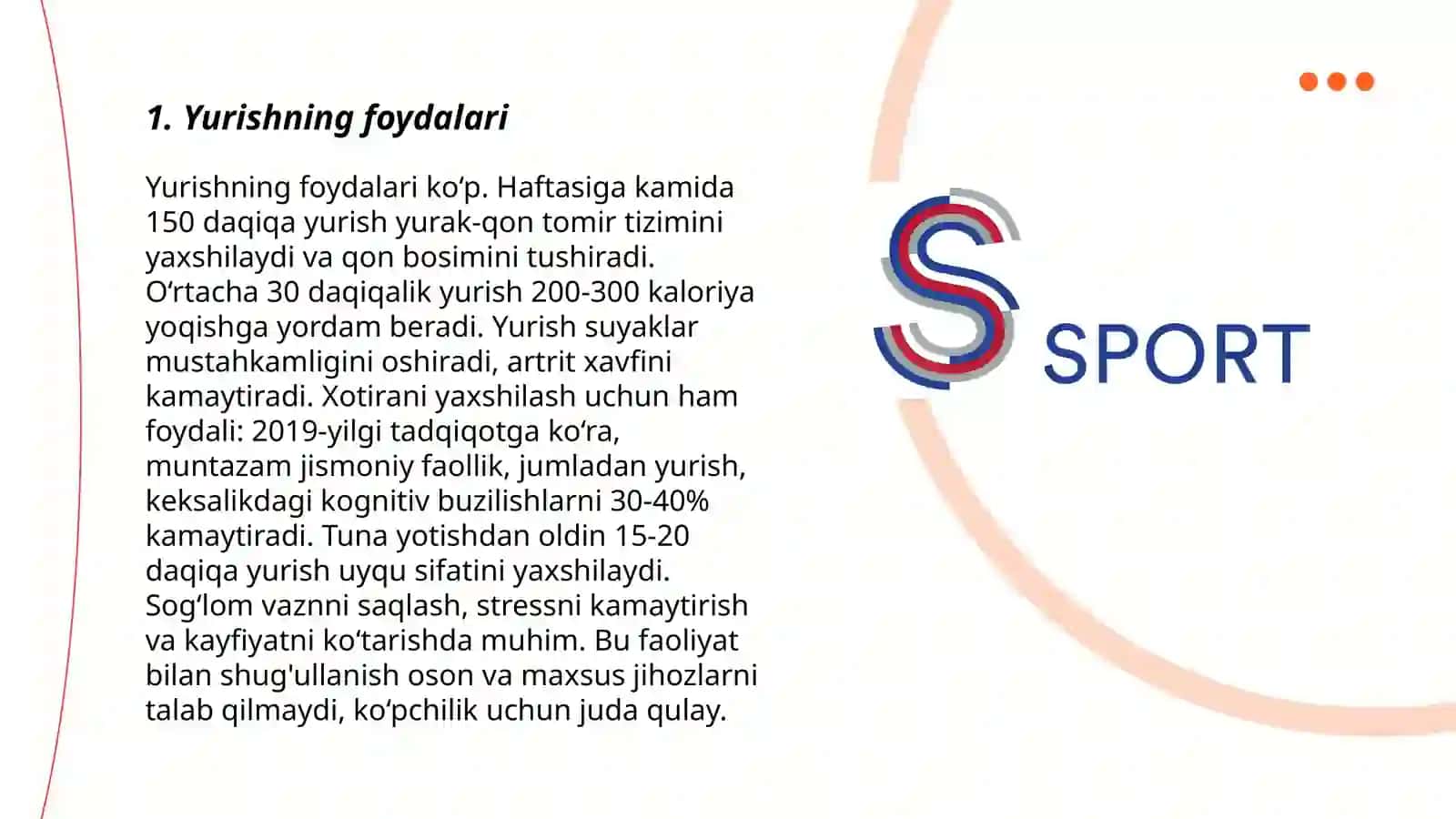 Sportcha yurish 3