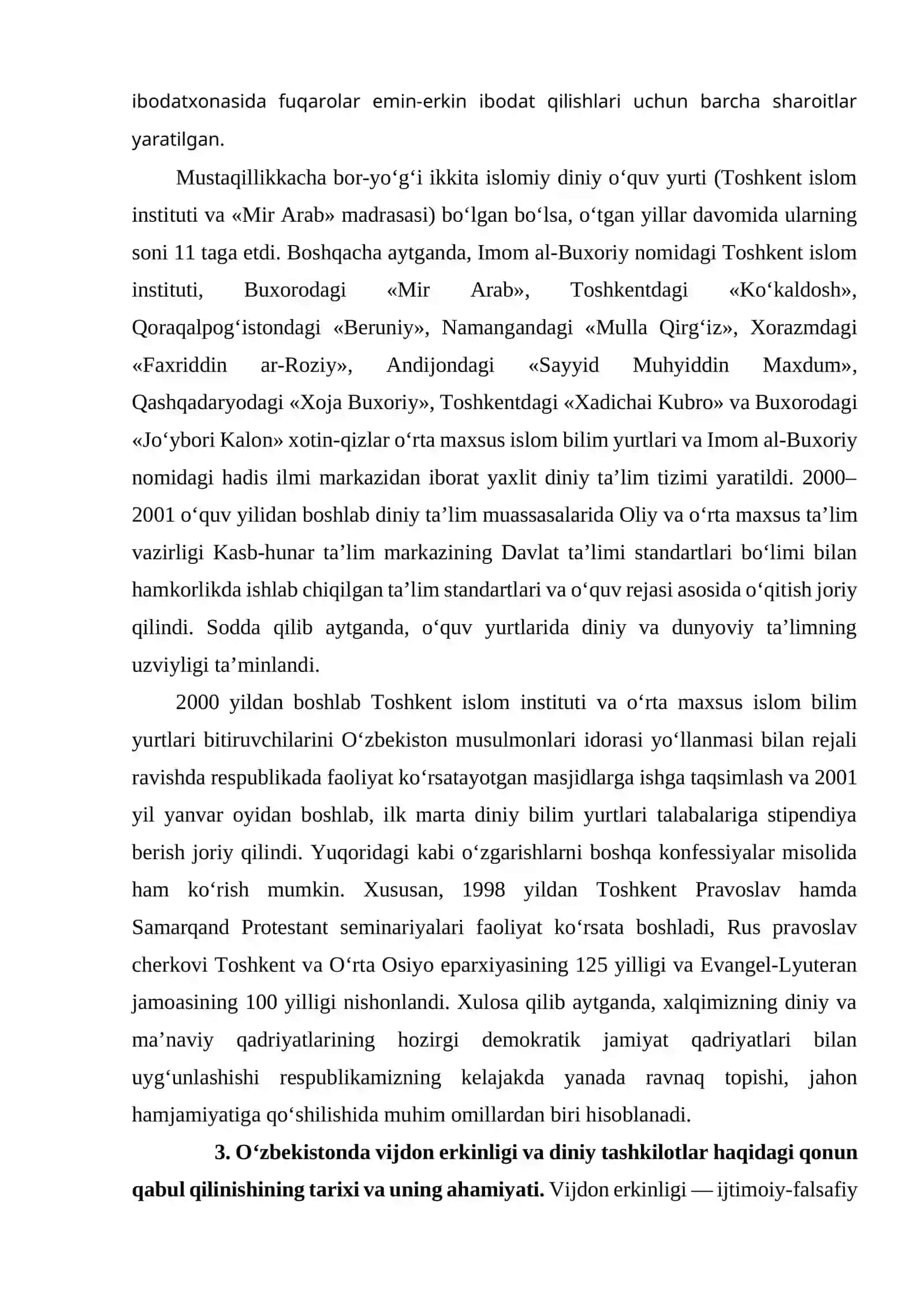 OʻZBEKISTONDA FAOLIYAT YURITUVCHI DINIY TASHKILOTLAR 3