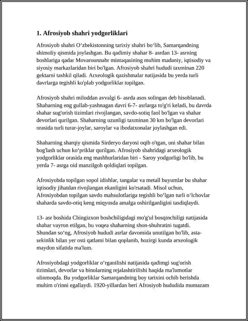 Afrosiyob shahri yodgorliklari 3