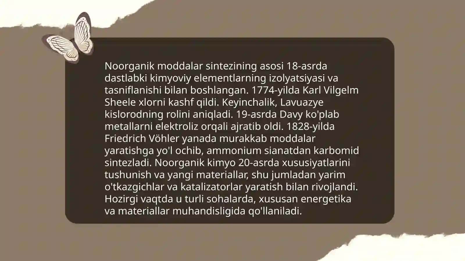 Noorganik moddalar sintezi fani va uning rivojlanish tarixi hamda boshqa fanlar bilan bog‘liqli 3
