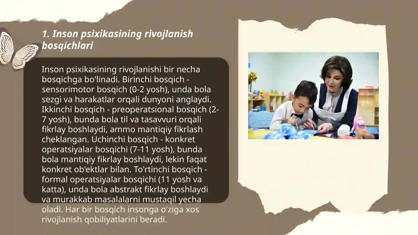 Inson psixikasi ontogenezda rivojlanishi. Shaxs 3