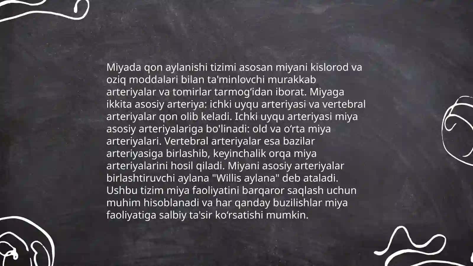 Miyada qon aylanishi tizimi 3