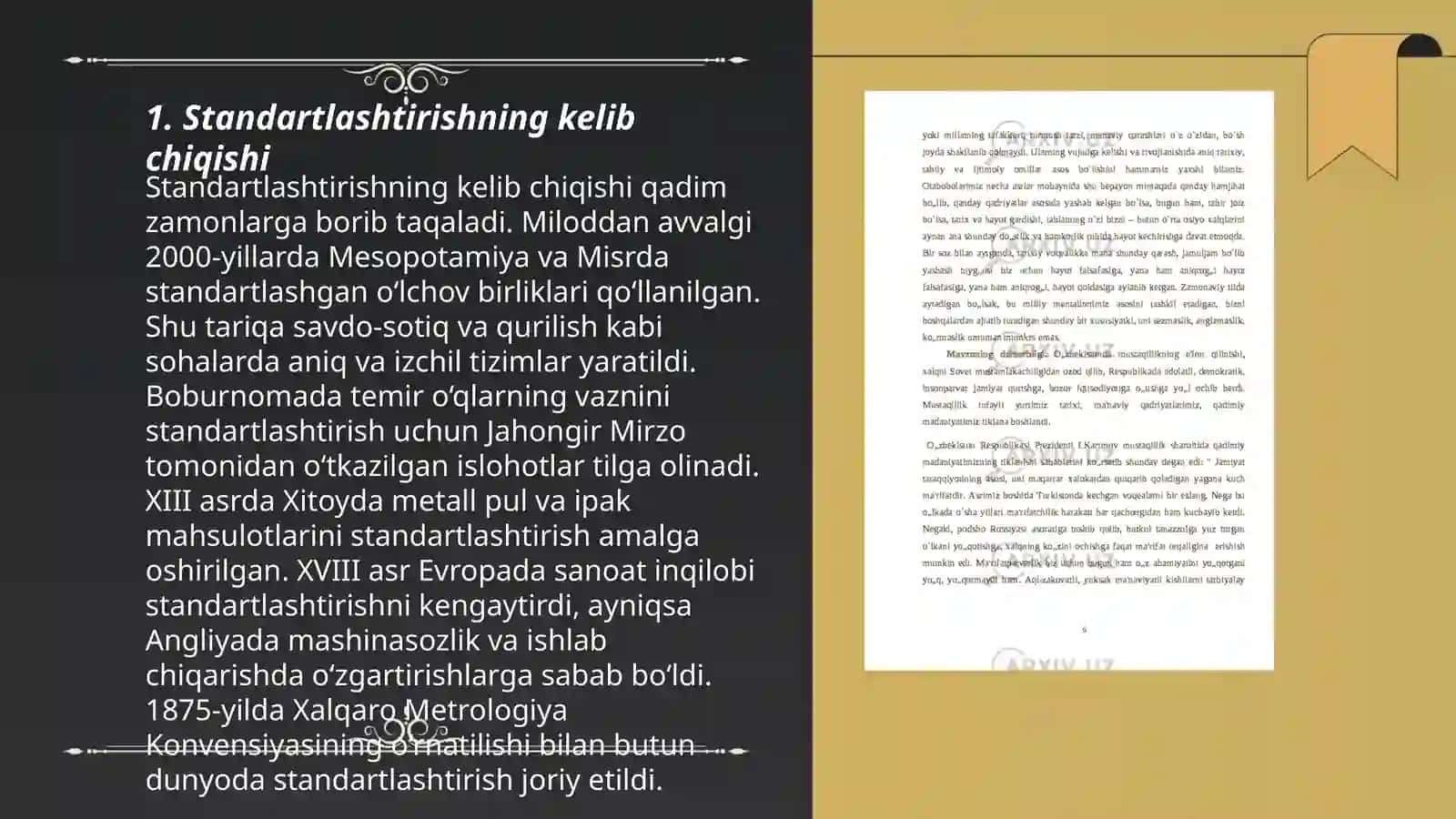 Standartlashtirishning qisqacha tarixi 3