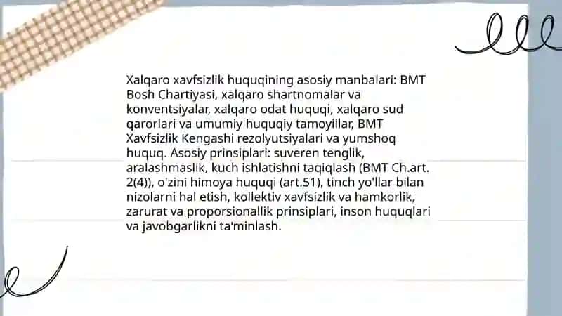 Xalqaro xavfsizlik huquqi 3