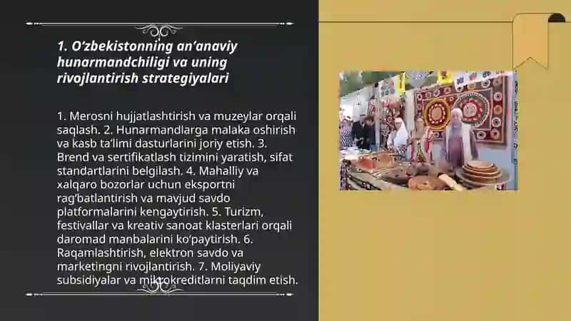 Oʻzbekiston madaniyati va sanʼatini rivojlantirish 3