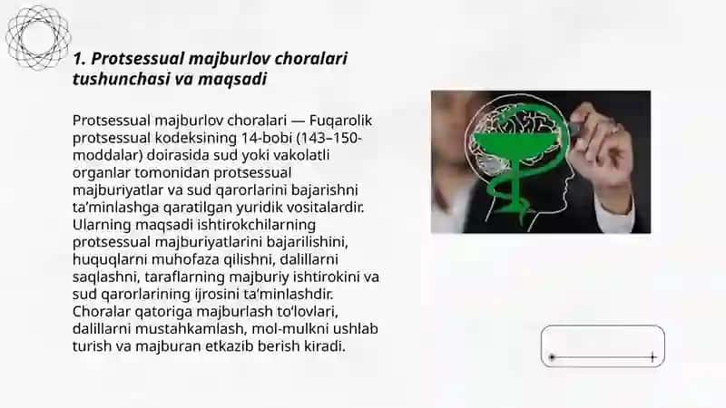 Fuqarolik Protsessual Kodeksi 14-bobi (143-150) "Protsessual majburlov choralari" 3