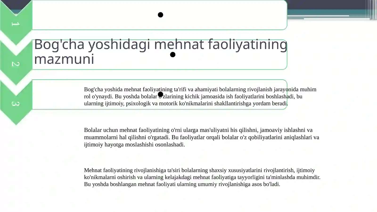 Maktabgacha ta'limda mehnat faoliyatining muhimligi 3