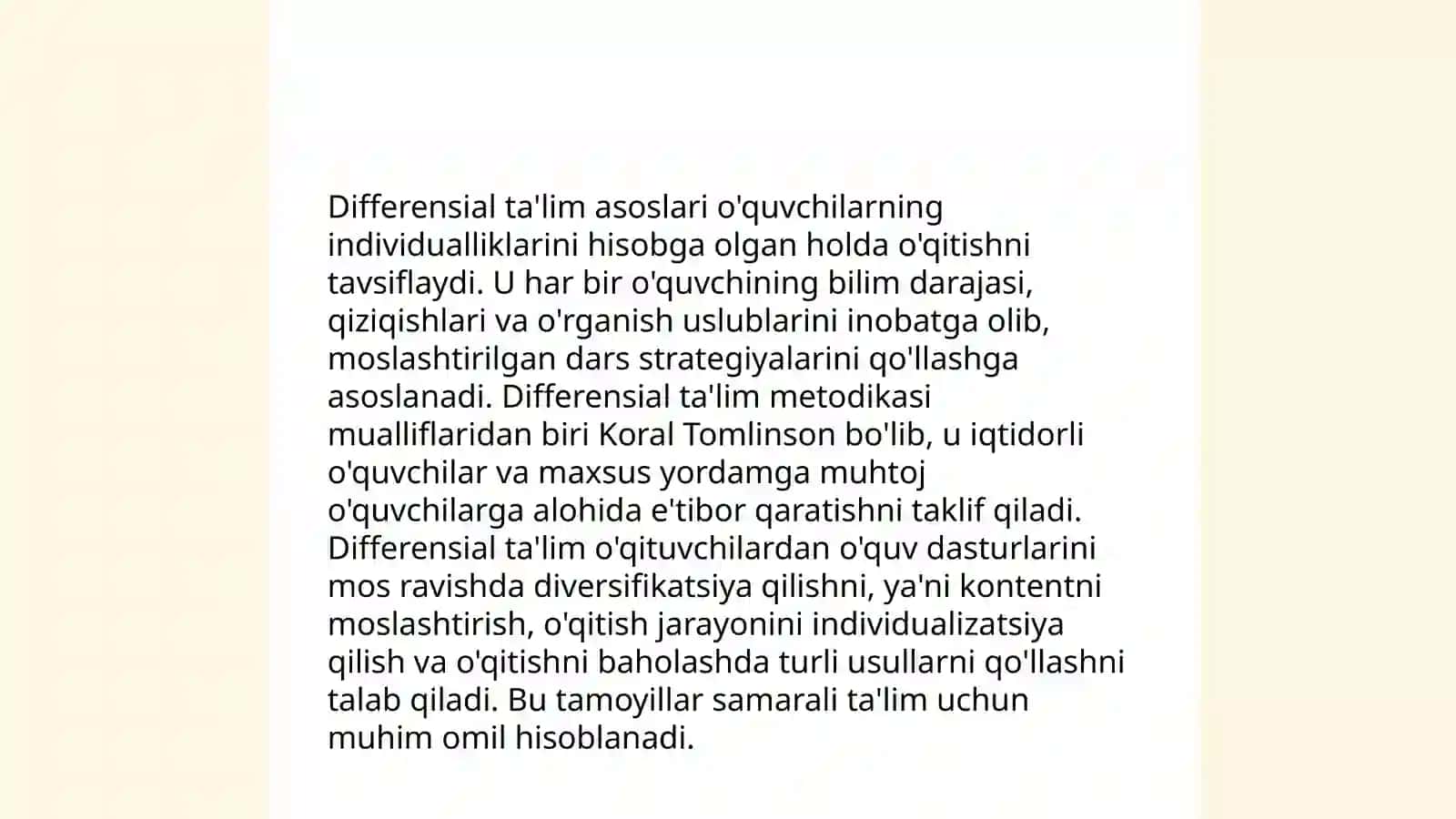 Differentsial va Integratsiyalashgan Talim 3