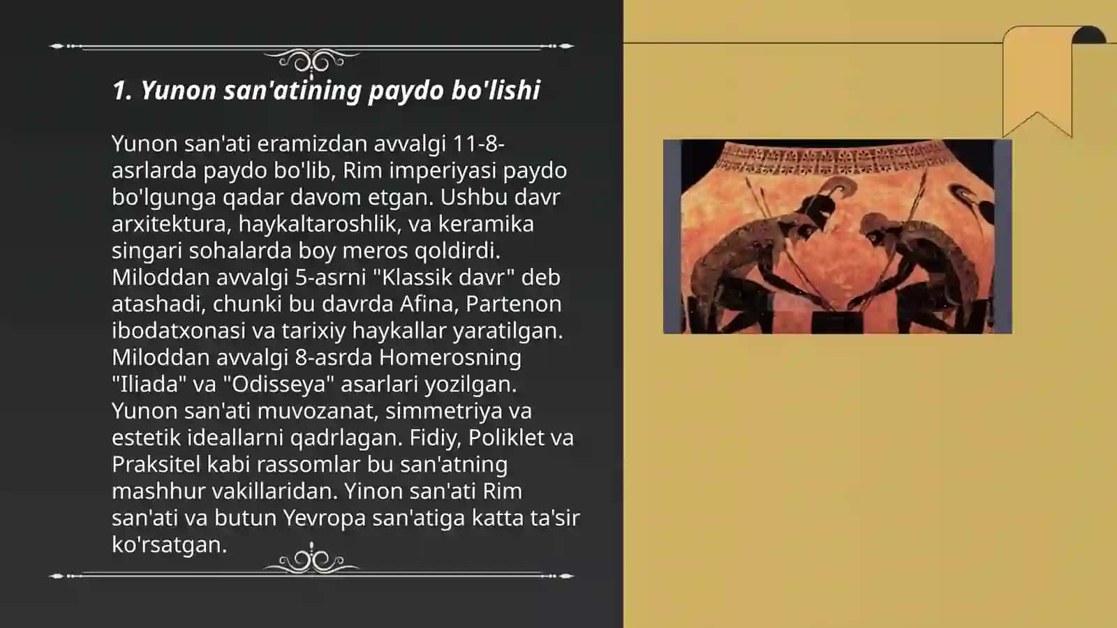 Yunon klassikasi va Ellinizm davri san‘ati 3