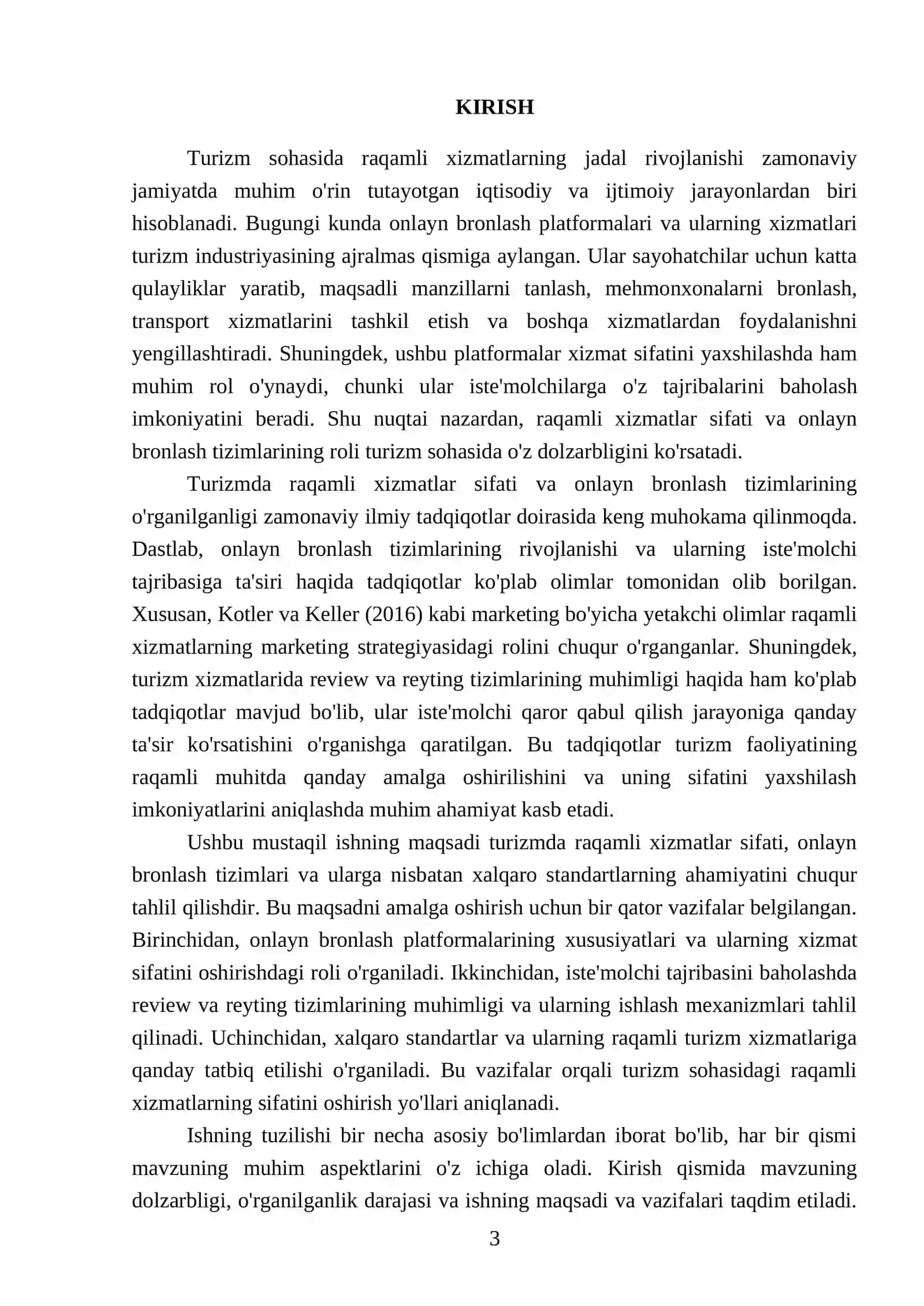 Turizmda raqamli xizmatlar sifati: onlayn bron review reyting tizimlari va standartlar 3