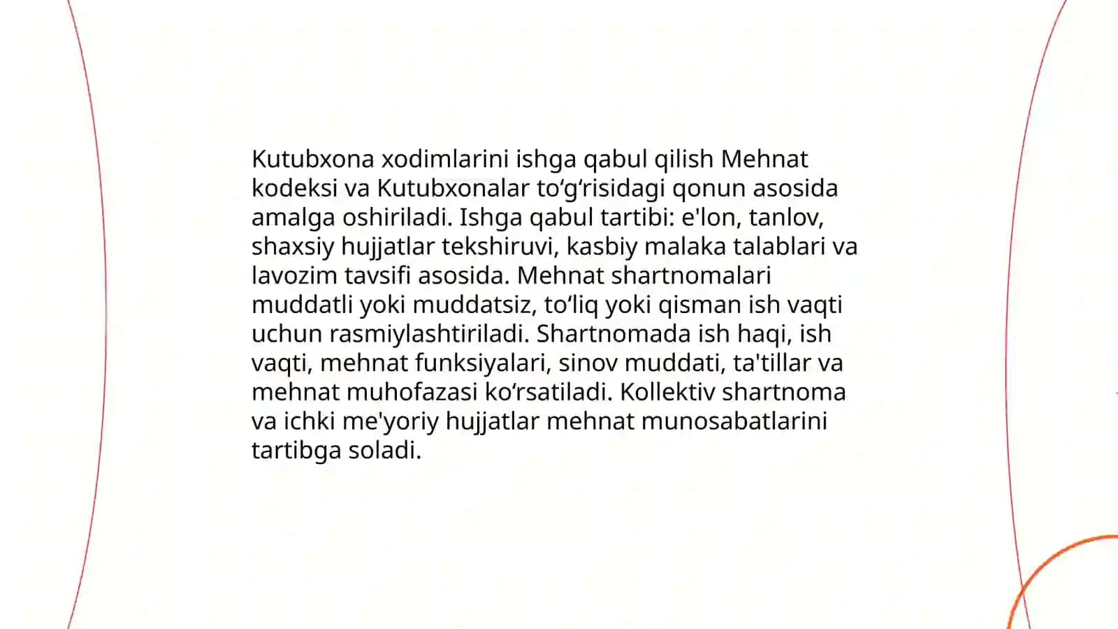 Kutubxona axborot muassasalarida kadrlar siyosatini amalga oshirishning huquqiy asoslari 3