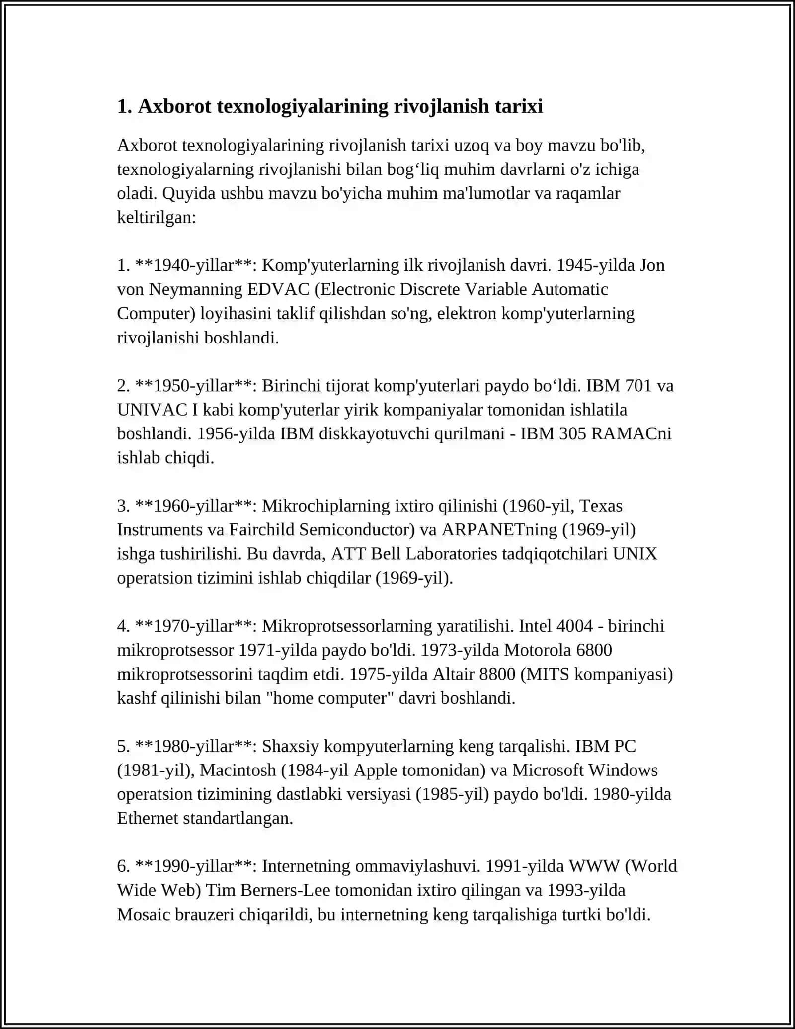 AXBOROT TEXNOLOGIYALARI HAQIDA TUSHUNCHA 3