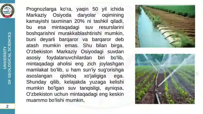 QISHLOQ XO‘JALIGINI “YASHIL IQTISODIYOT” ASOSIDA BARQAROR RIVOJLANTIRISHМаърузачи:Дониёрова шахноза Дониёровна 3