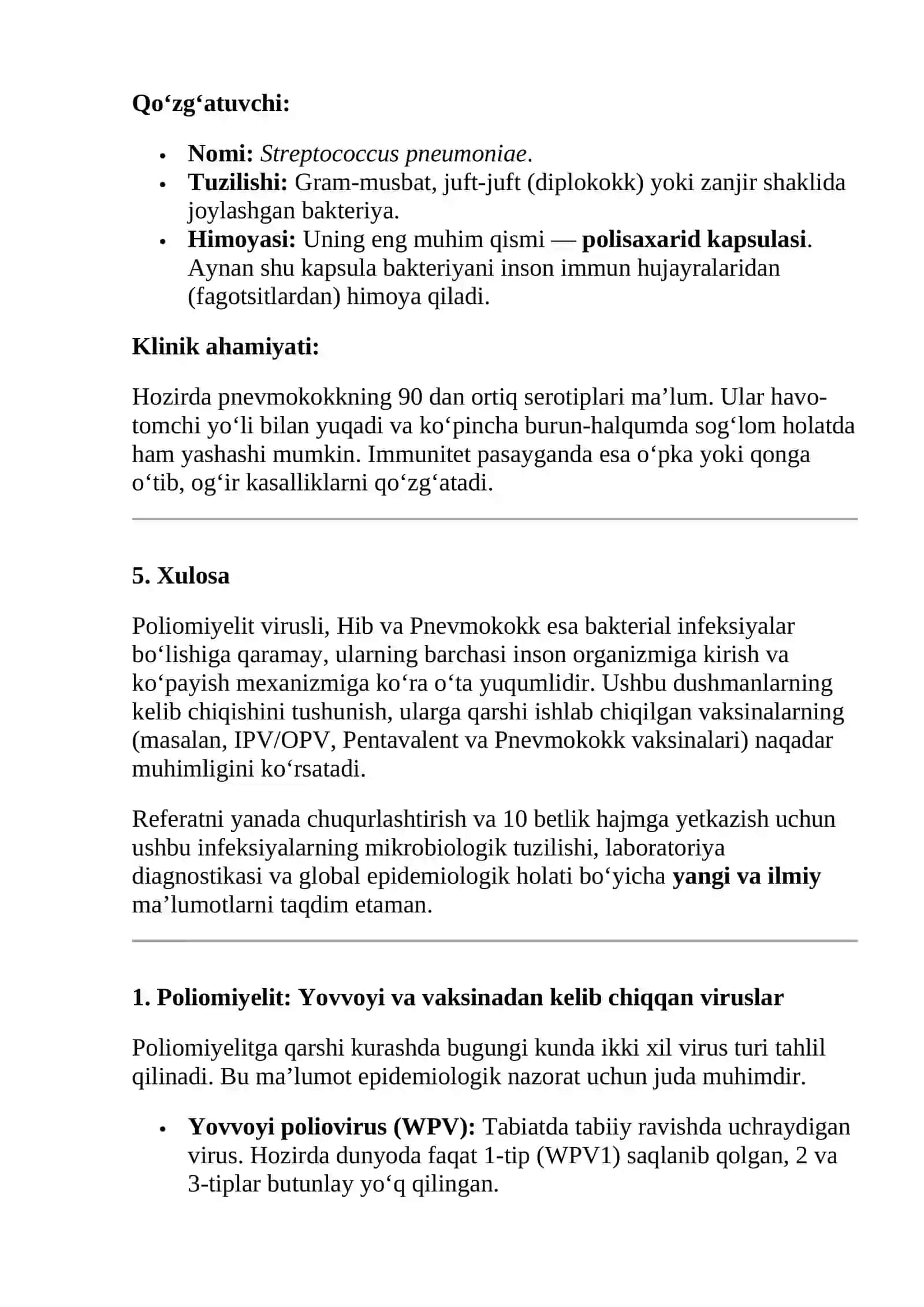 Poliomiyelit, XIB (Hib) va Pnevmokokk infeksiyalarining etiologiyasi va kelib chiqishi 3