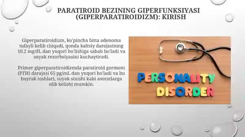 Giperparatireoz, gipoparatireoz, diabet maktabi 3
