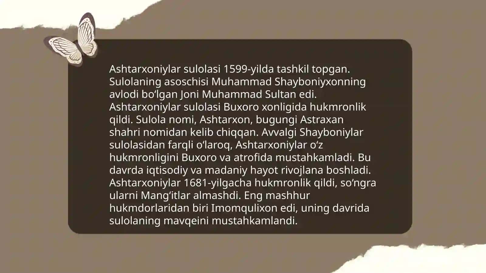 Ashtarxoniylar sulolasi vakillarining davlat boshqaruv faoliyatidagi asosiy jihatlari 3