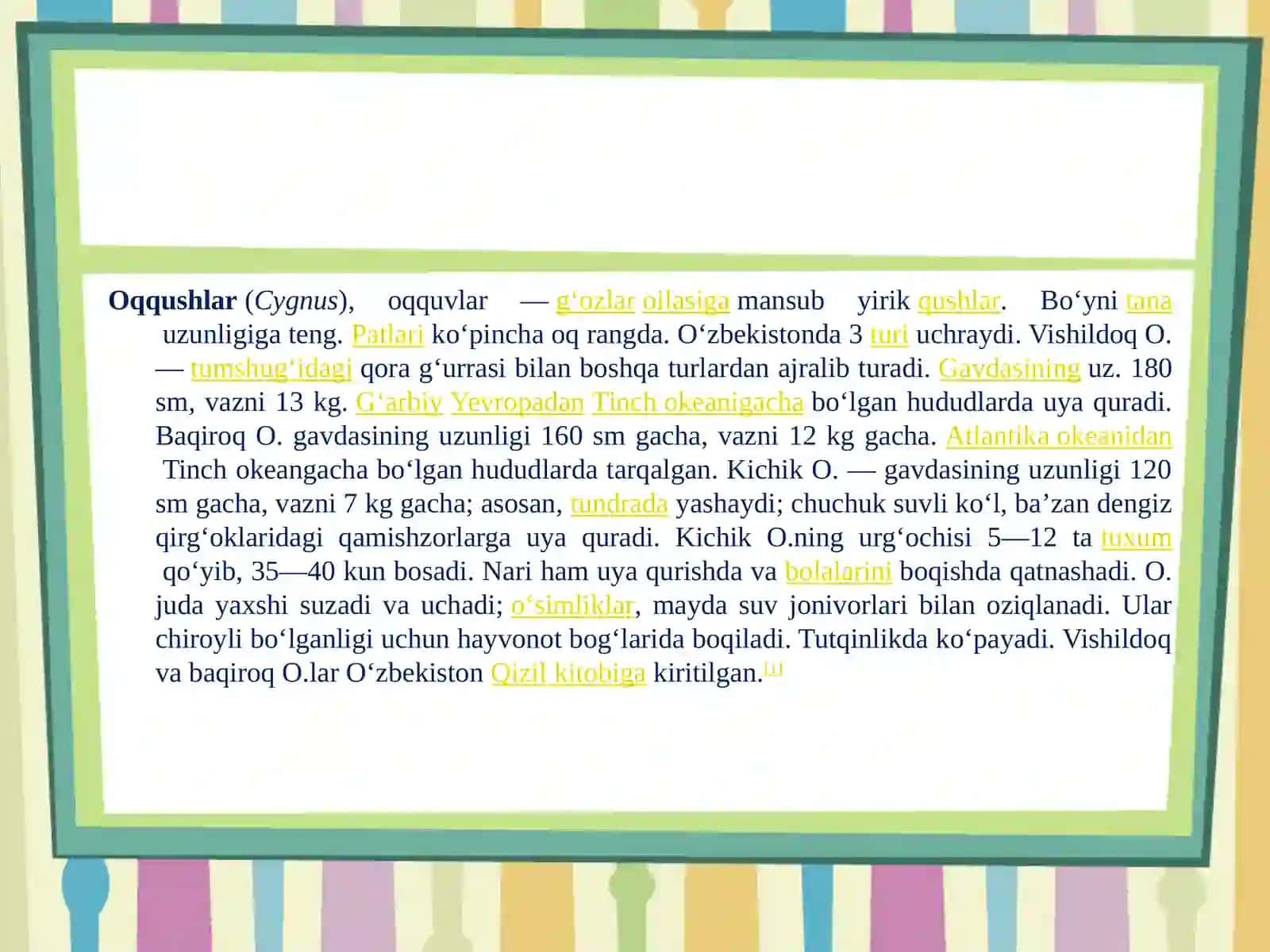 1-sinf texnologiya Oqqush 3