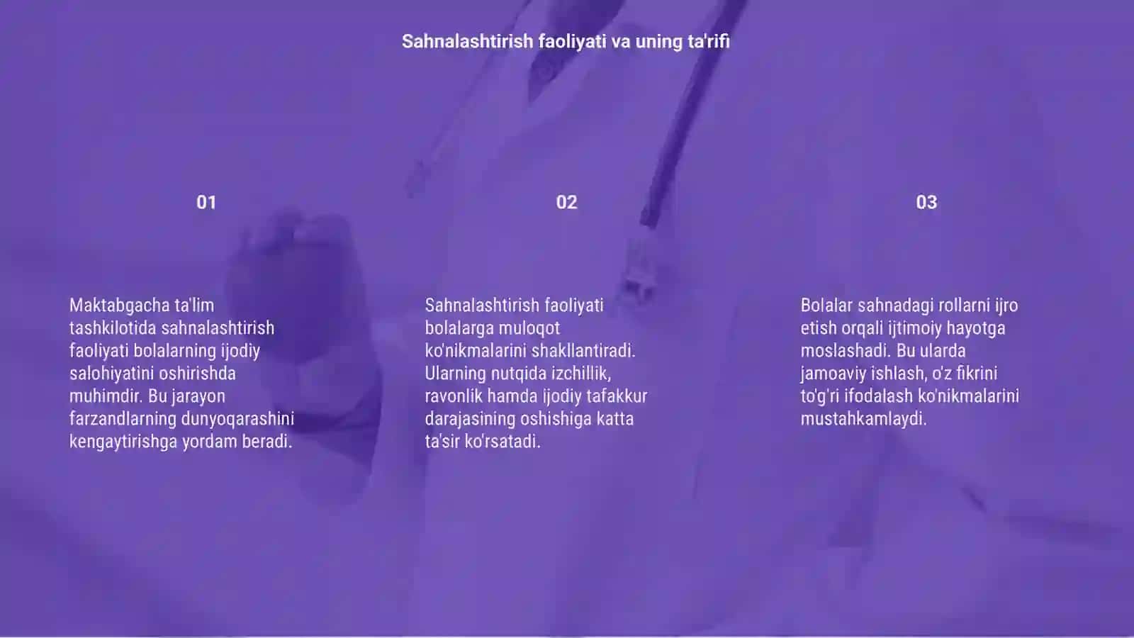 Maktabgacha talim tashkilotida sahnalashtirish faoliyatining ahamiyati 3