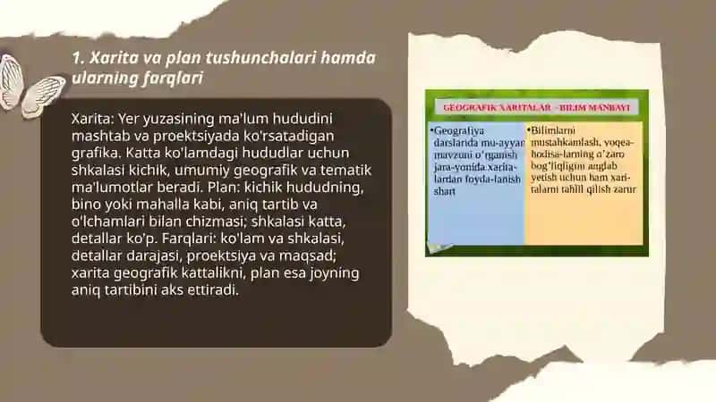 Plan va xarita bilan ishlash 3
