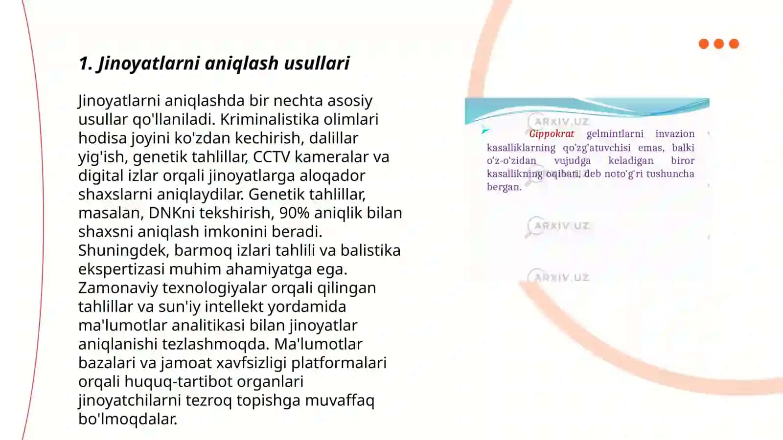 Kriminalistika fanining vazifalari va tizimi 3