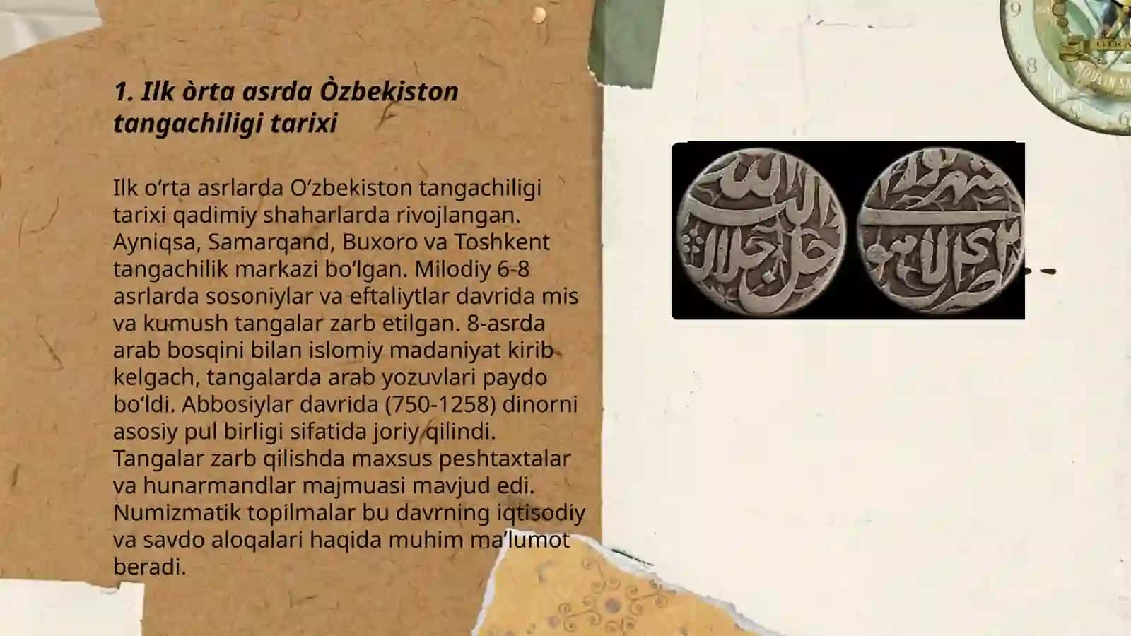 Ilk òrta asr Òzbekiston tangalari 3