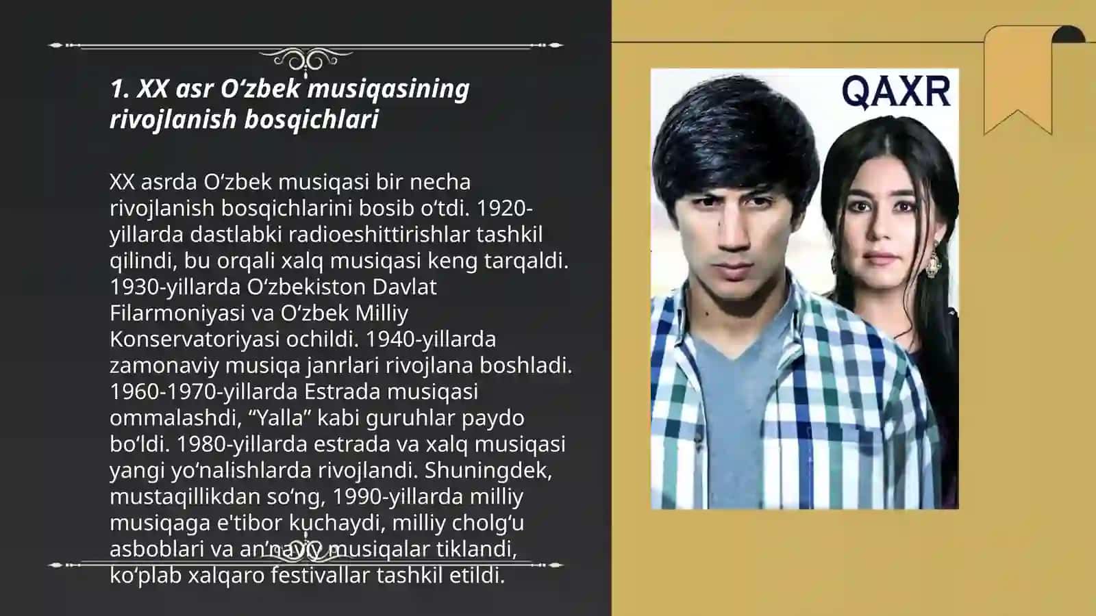 XX asr. O‘zbek musiqa ijodi 3