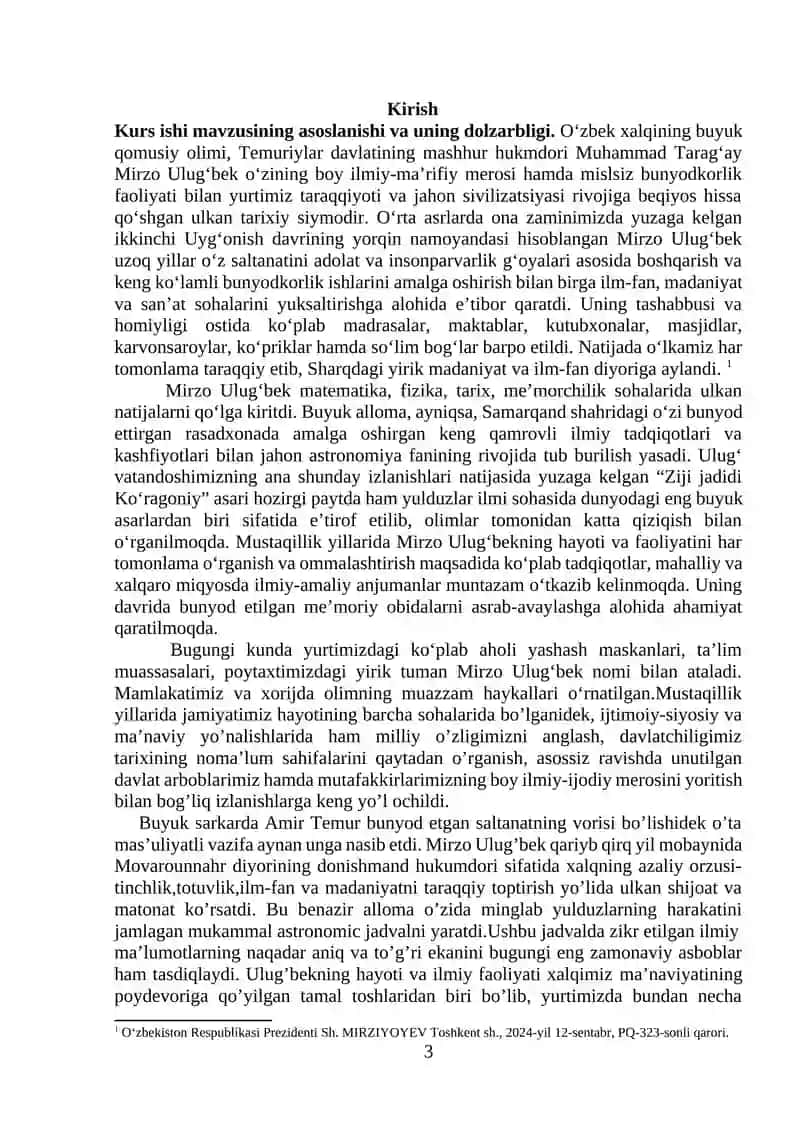 MIRZO ULUG’BEK HAYOTI VA FAOLIYATI 3