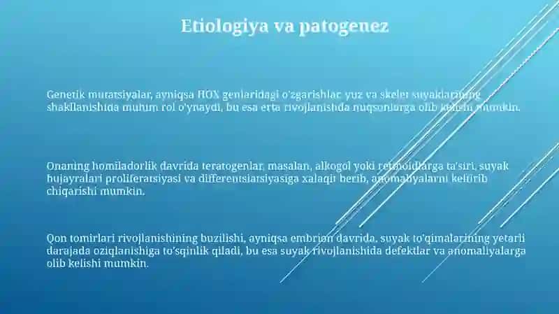 Yelka kamari va erkin suyaklarining rivojlanish anomaliyalari 3