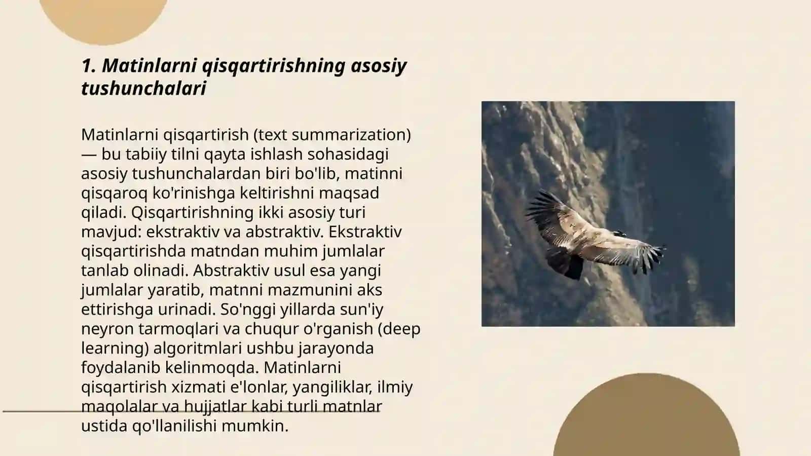 Matinlarni aftomatik qisqartirish (refaratlash) 3
