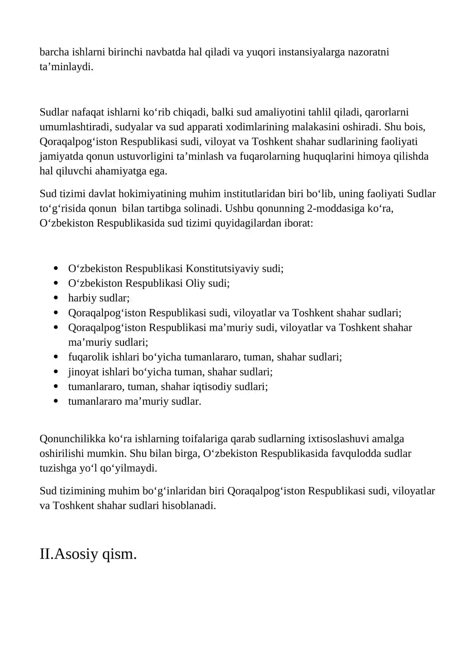 Qoraqalpogʻiston Respublikasi Sudi, Viloyatlar va Toshkent Shahar Sudlari 3