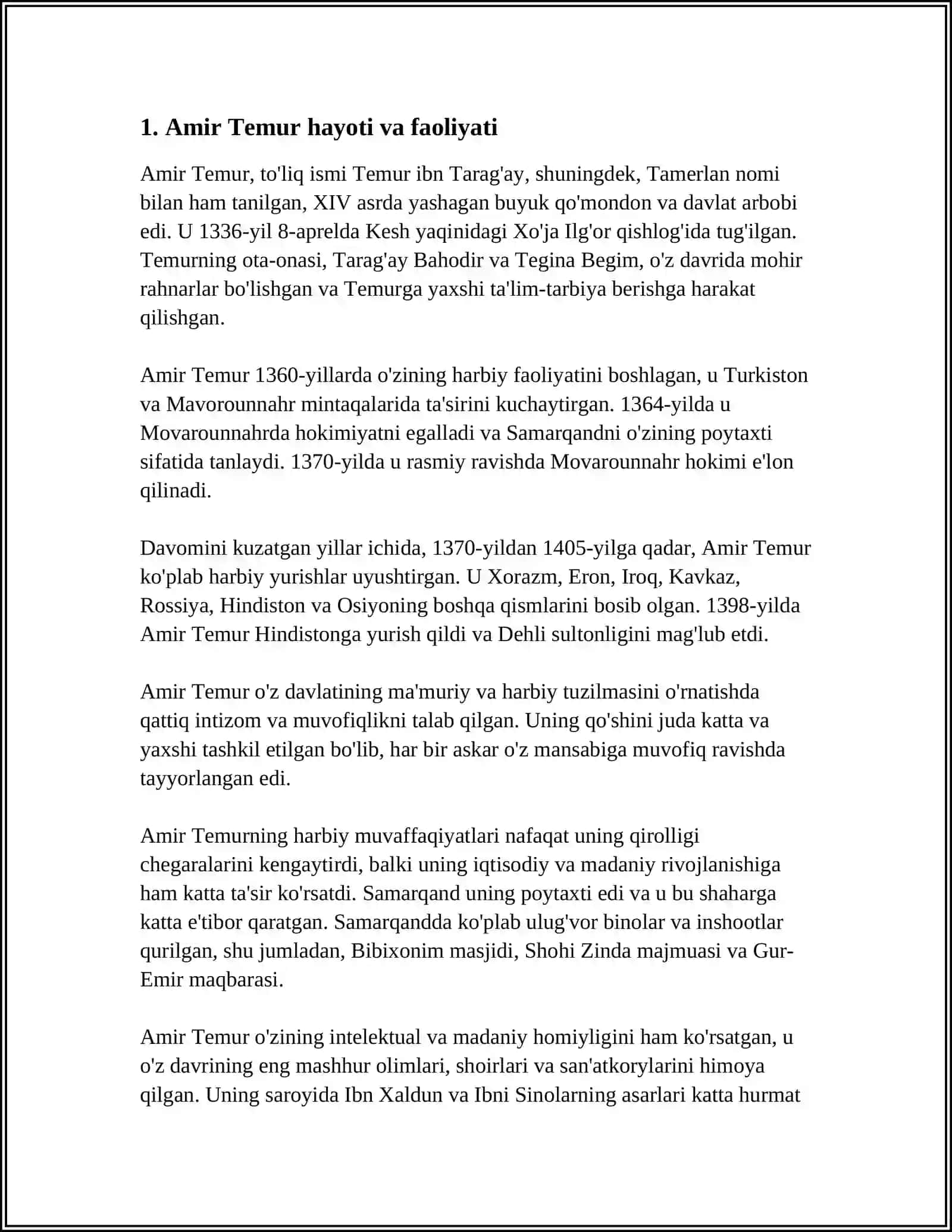 AMIR TEMUR BUYUK DAVLAT ARBOBI 3