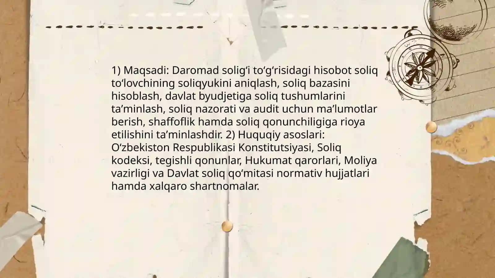 Daromad soligʻi toʻgʻrisidagi hisobot 3