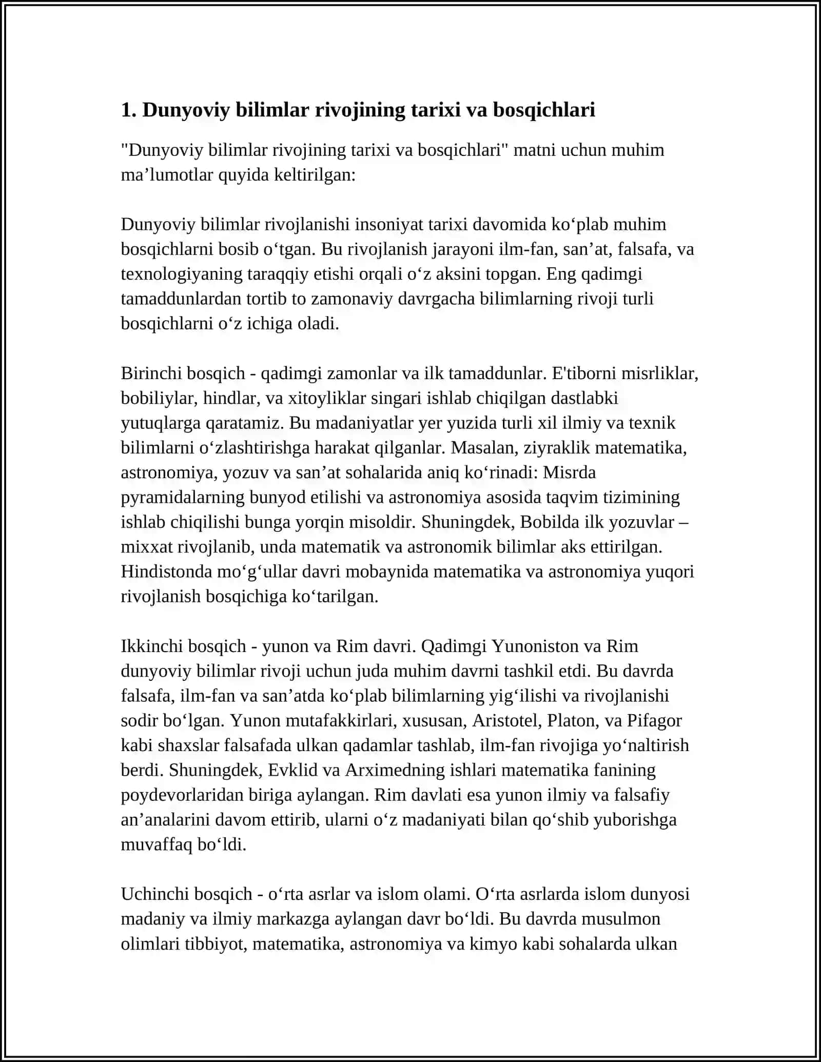 Dunyoviy bilimlar rivoji va falsafiy tafaqqur 3